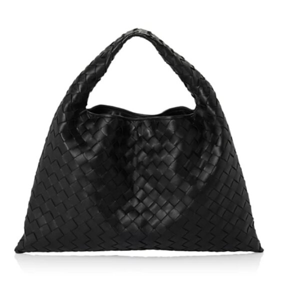 New Bottega Veneta Small Black Hop Leather Shoulder Bag - Picture 1 of 7